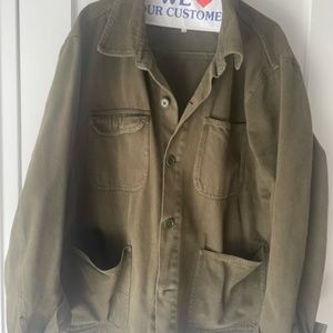 Alex Mill Garment Dyed Work Jacket in Recycled Denim Men’s XXL